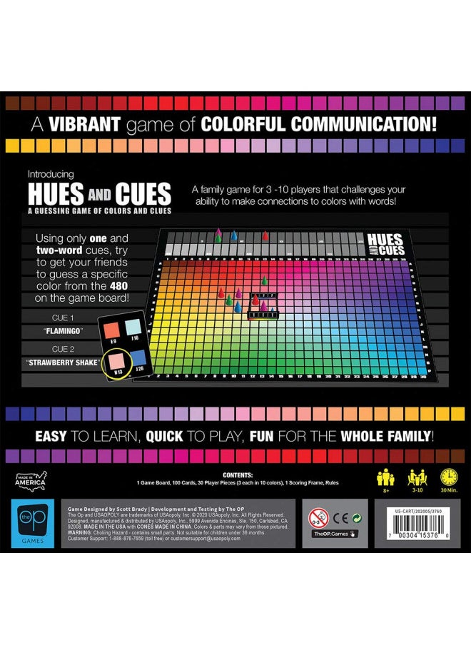 HUES and CUES | Vibrant Color Guessing Game Perfect for Family Game Night | Connect Clues and Colors Together | 480 Color Squares to Guess from | Award-Winning Board Game | 3-10 Players | Ages 8+