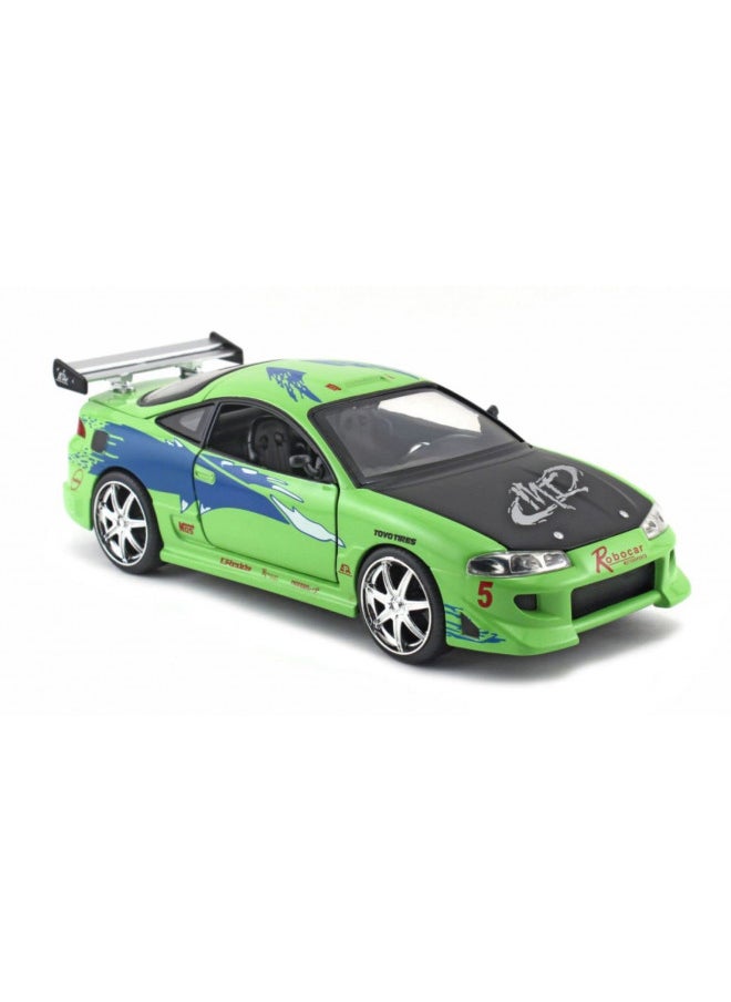 Fast & Furious 1:24 Brian's Mitsubishi Eclipse Die-cast Car, Toys for Kids and Adults