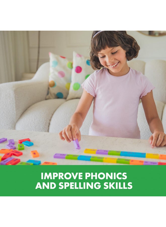 Educational Insights Phonics Dominoes Long Vowels - Manipulative for Classroom & Home, Set of 84 Dominoes in 6 Colors, Ages 6+