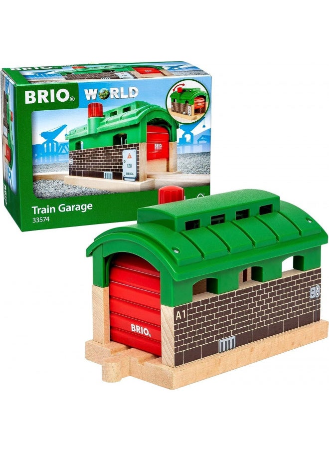 Brio World 33574 - Train Garage - 1 Piece Wooden Toy Train Accessory for Kids Age 3 and Up