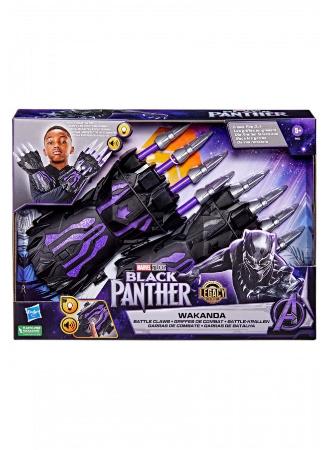 Marvel Studios' Black Panther Legacy Wakanda FX Battle Claws with Lights and Sounds, Role Play, Super Hero Toys for Kids Ages 5 and Up