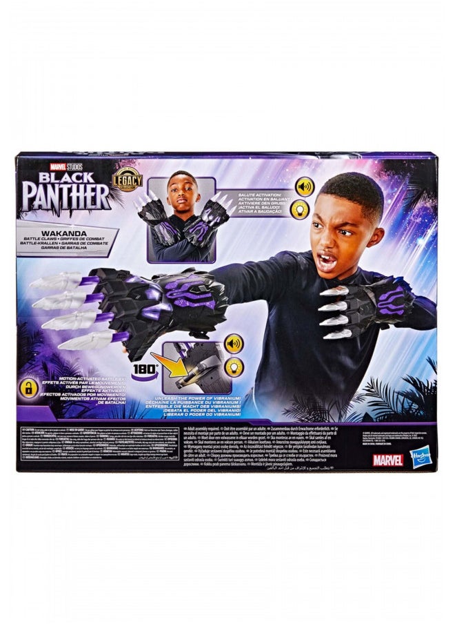 Marvel Studios' Black Panther Legacy Wakanda FX Battle Claws with Lights and Sounds, Role Play, Super Hero Toys for Kids Ages 5 and Up