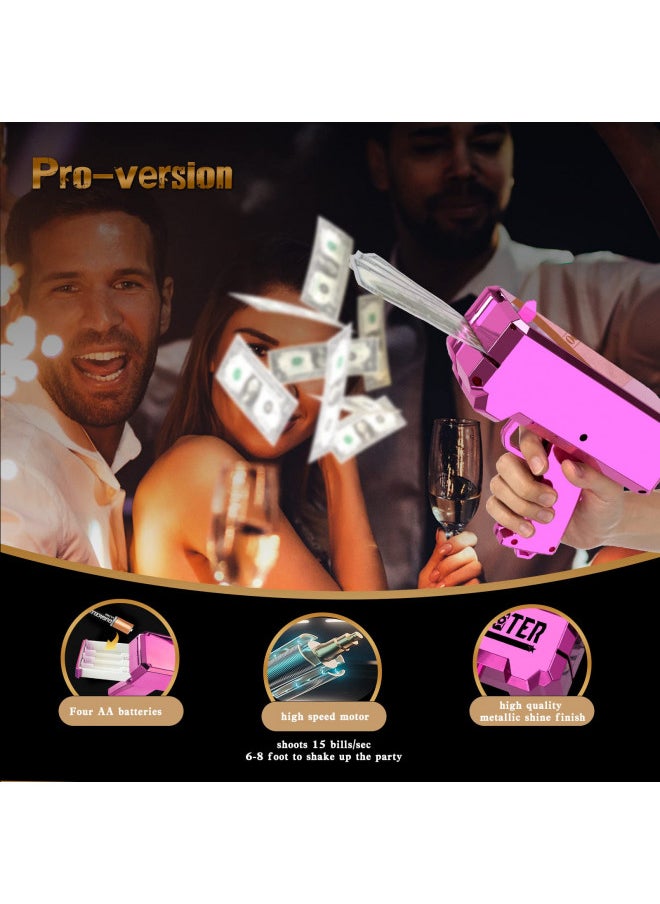 RUVINCE Money Gun Shooter Money Gun for Movies That Look Real, Prop Gun Make it Rain, Handheld Cash Gun for Game Movies Party