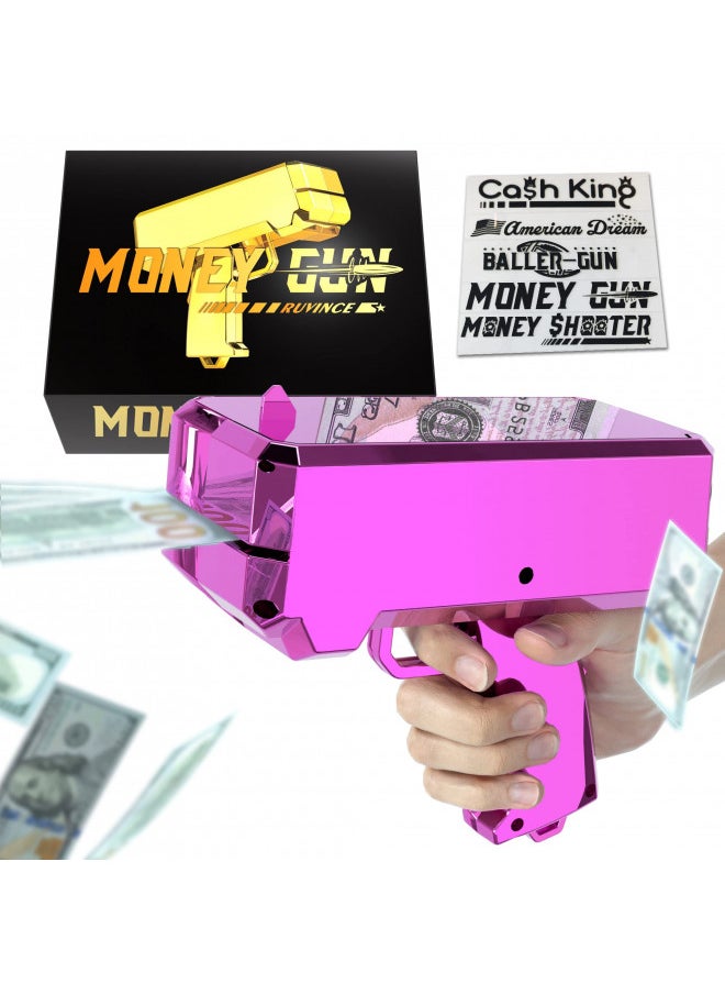 RUVINCE Money Gun Shooter Money Gun for Movies That Look Real, Prop Gun Make it Rain, Handheld Cash Gun for Game Movies Party