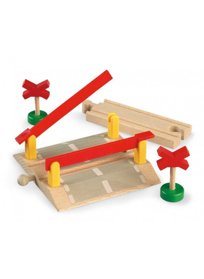 BRIO World 33388 - Railway Crossing - 4 Piece Wooden Toy Train Accessory for Kids Ages 3 and Up