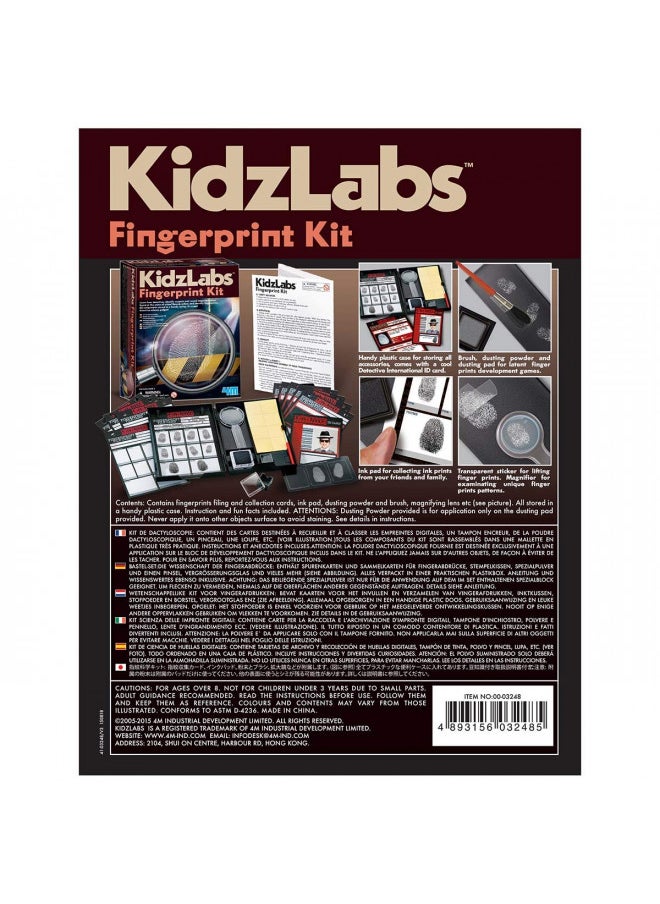 4M Toysmith, Kidzlabs Finger Print Kit, Dectective Science Kit , For Boys & Girls Ages 8+