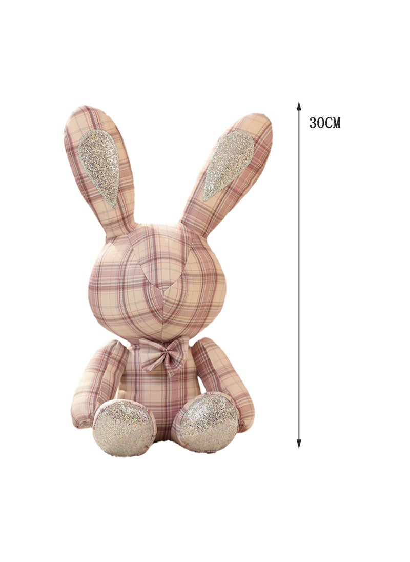 30 CM Cute Creativity Cartoon Rabbit Plush Toy Soft Stuffed Animal Doll For Girls And Boys All Ages Gift（Style 2）