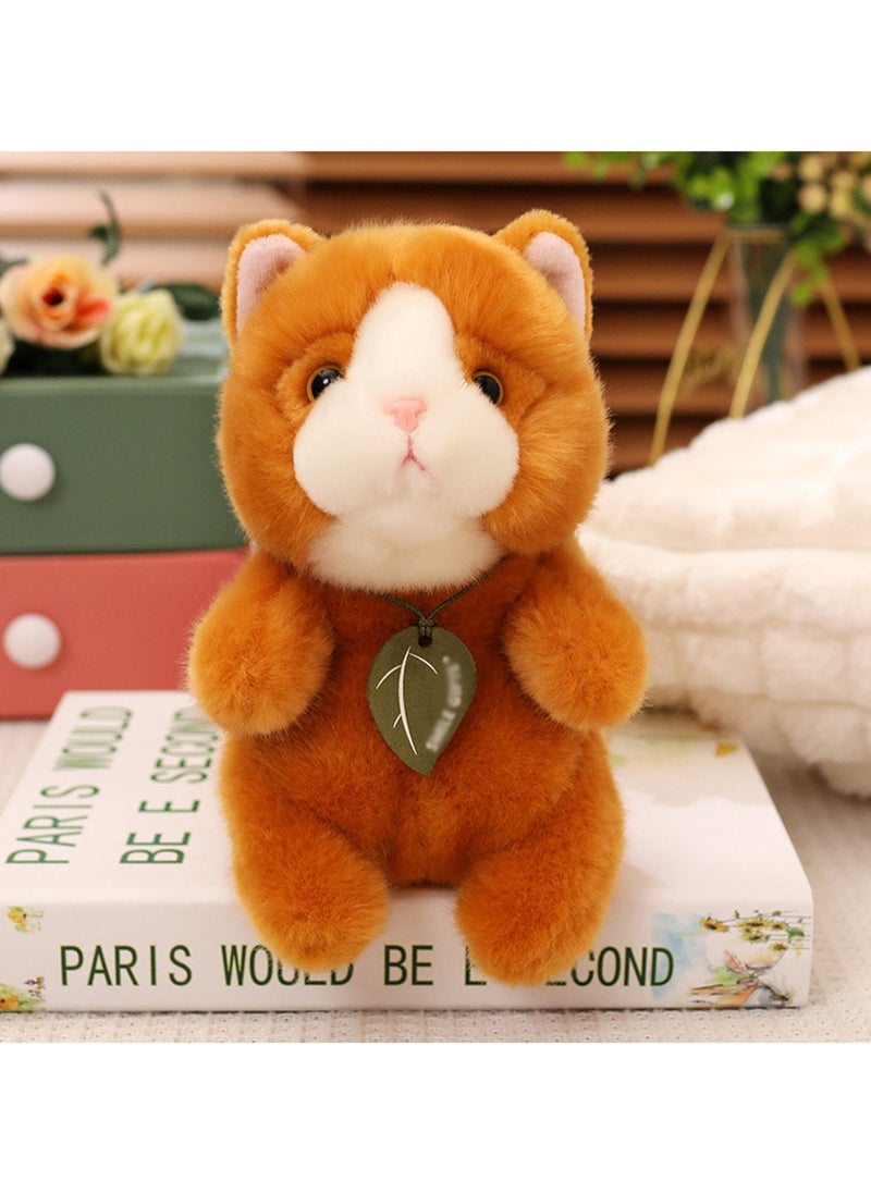 18 CM Cute Simulation Yellow Cat Plush Toy Soft Stuffed Animal Doll For Girls And Boys All Ages Gift