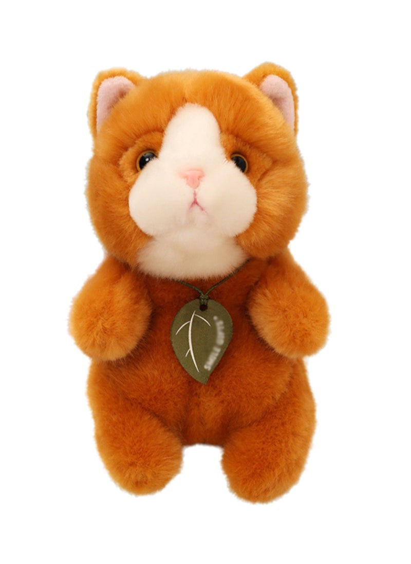 18 CM Cute Simulation Yellow Cat Plush Toy Soft Stuffed Animal Doll For Girls And Boys All Ages Gift