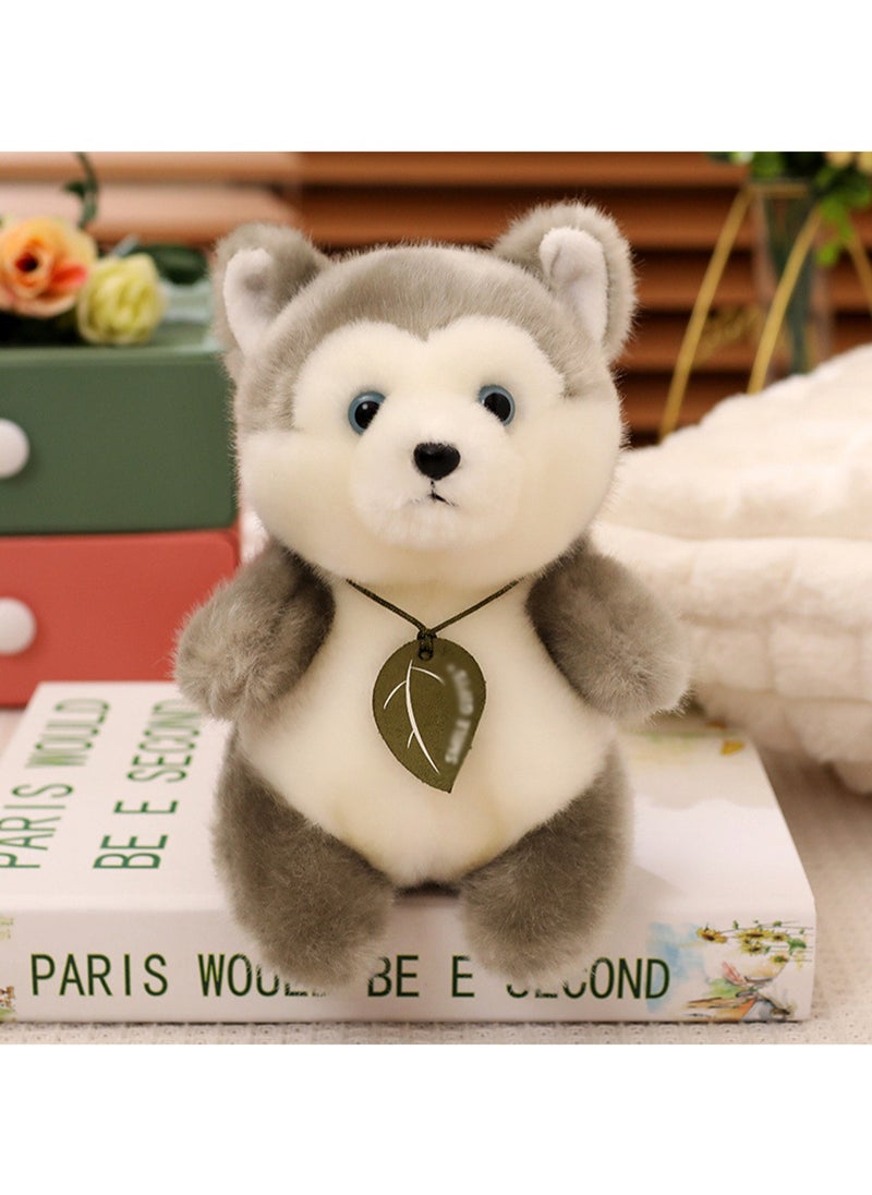 18 CM Cute Simulation Husky Plush Toy Soft Stuffed Animal Doll For Girls And Boys All Ages Gift