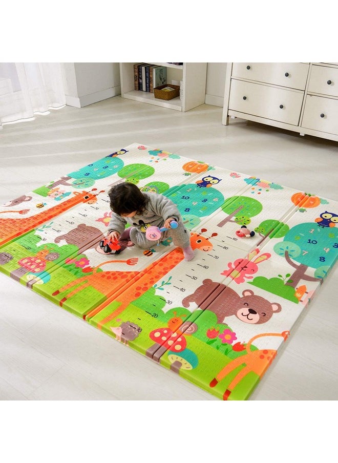 Baby Folding Mat Play Foam Crawl Waterproof Portable Kids Baby Toddler Outdoor Use Non Toxic 6X6.5 Fut, Multicolor