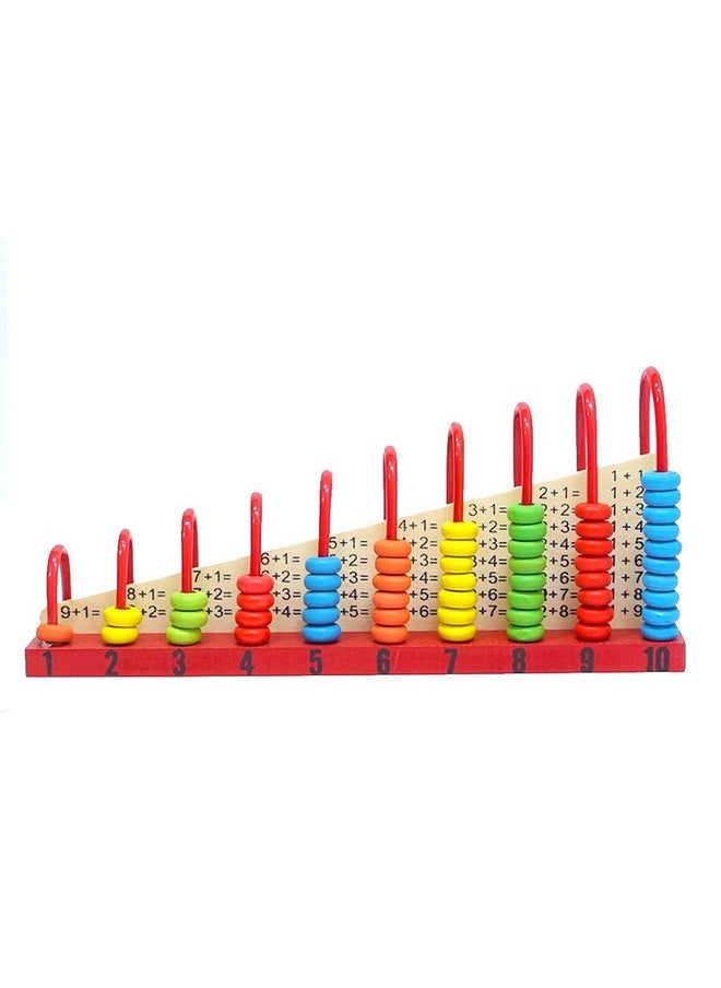 Wooden Abacus Educational Counting Frames Toy 55 Beads Math Tool Baby For Kids Montessori Gifts Mathematics Colorful Number 10 Row Calculating Children'S Pre-School Early Arithmetic Toys