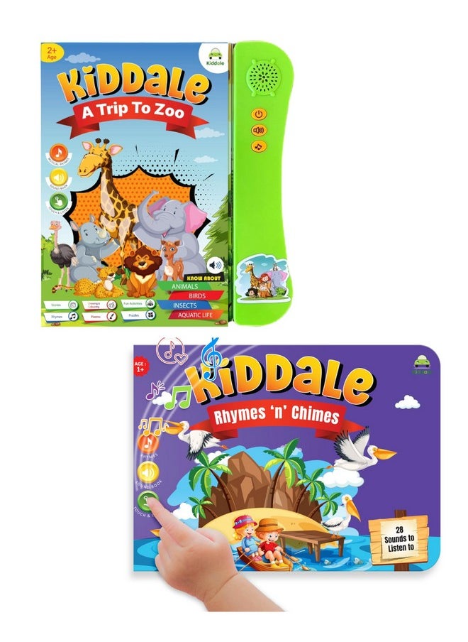 2-Pack Trip To Zoo And Rhymes And Chimes Musical Interactive Sound Books