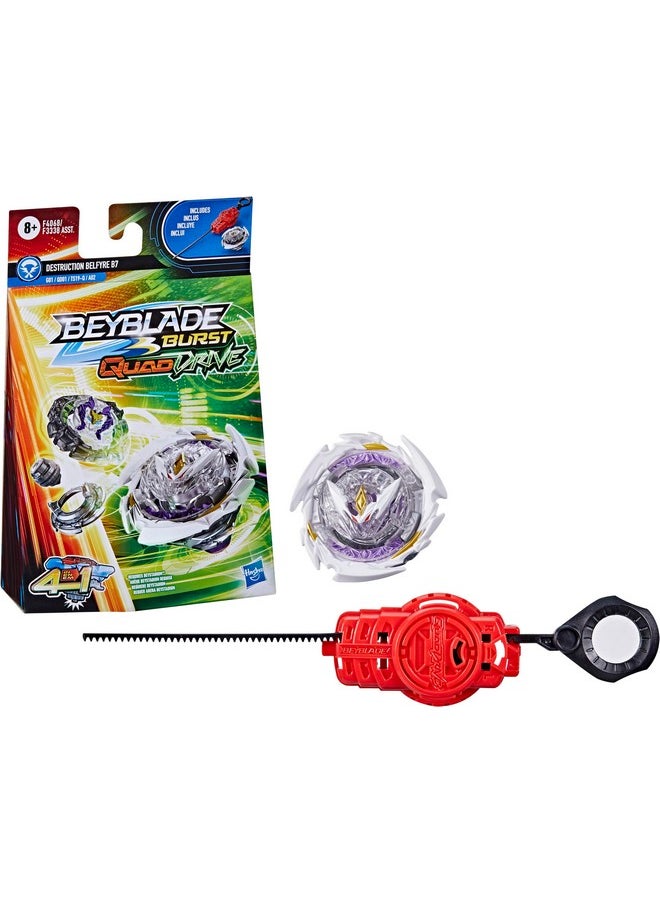 Burst Quaddrive Destruction Belfyre B7 Spinning Top Starter Pack Battling Game Top Toy With Launcher