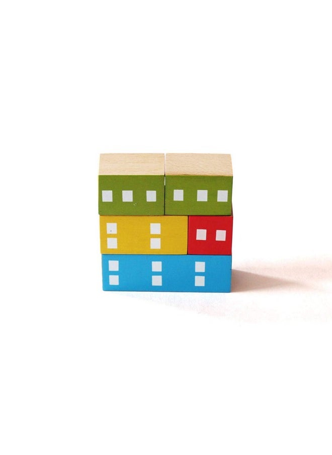 Building & Stacking Wooden Fraction Blocks For Ages (5 Years+) | 16 Blocks | Multicolor | Eco Friendly & Non Toxic | 100% Child Safe | Early Math Skills |