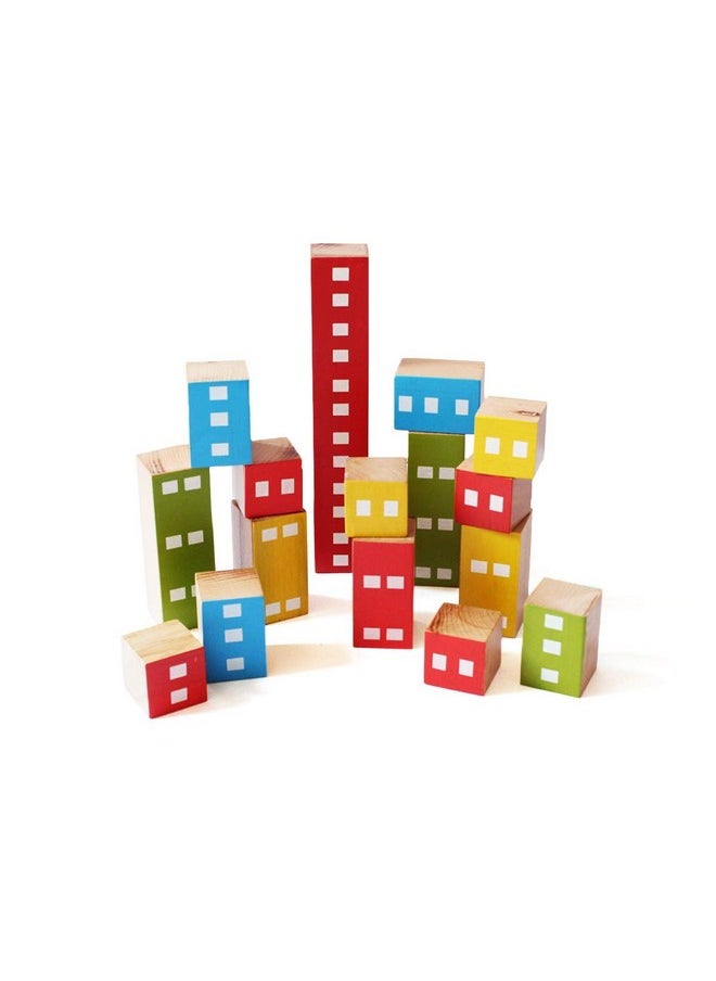 Building & Stacking Wooden Fraction Blocks For Ages (5 Years+) | 16 Blocks | Multicolor | Eco Friendly & Non Toxic | 100% Child Safe | Early Math Skills |