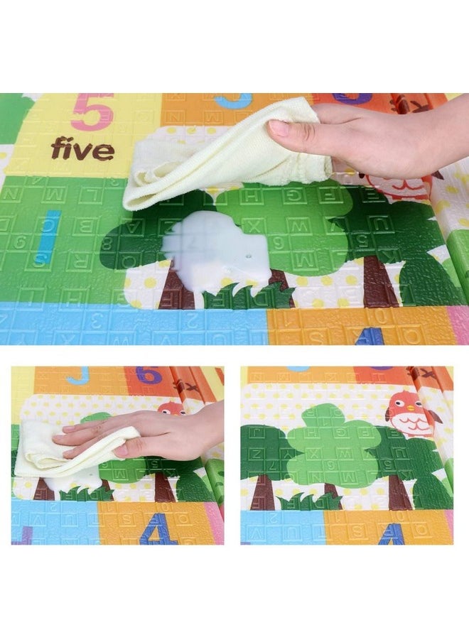 Anti Skid Waterproof Foldable Child Climbing Baby Floor Mat (Multi Colour) (Print May Vary) Extra Large Size 180X200 Cm. 8Mm Thickness. (Multicolor)