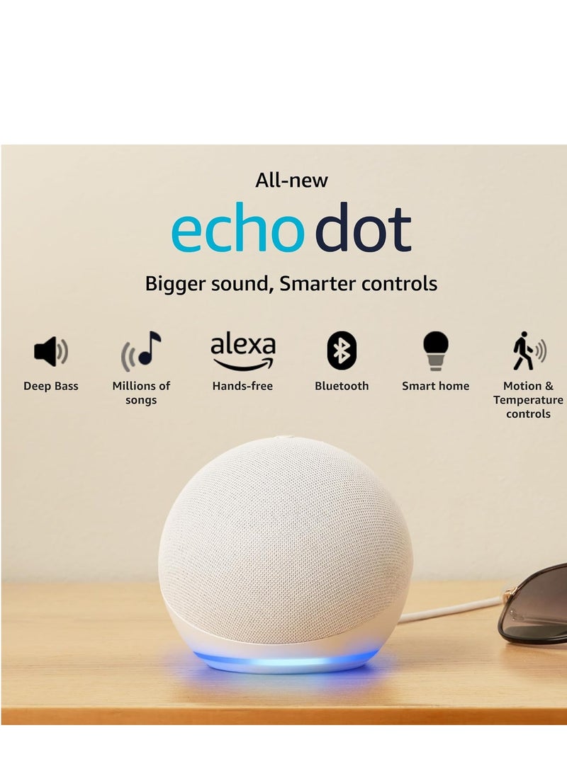 Echo Dot (5th Gen) | smart bluetooth speaker with vibrant sound and Alexa