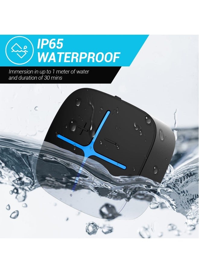 Waterproof Bluetooth Speaker, IP65 Mini Shower Speaker, Lightweight Portable Speakers for Travel, Pool, Beach, Biking, Kayak, Gifts for Men, Women