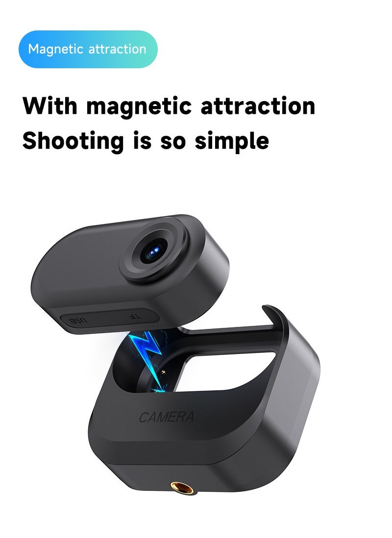 1.47-Inch Thumb Camera, Lightweight 35g Portable Action Camera with 1080P HD Video, Magnetic Charging, Real-Time Preview, Wide-Angle 2.7K Recording, Loop Recording, and Up to 256GB Storage