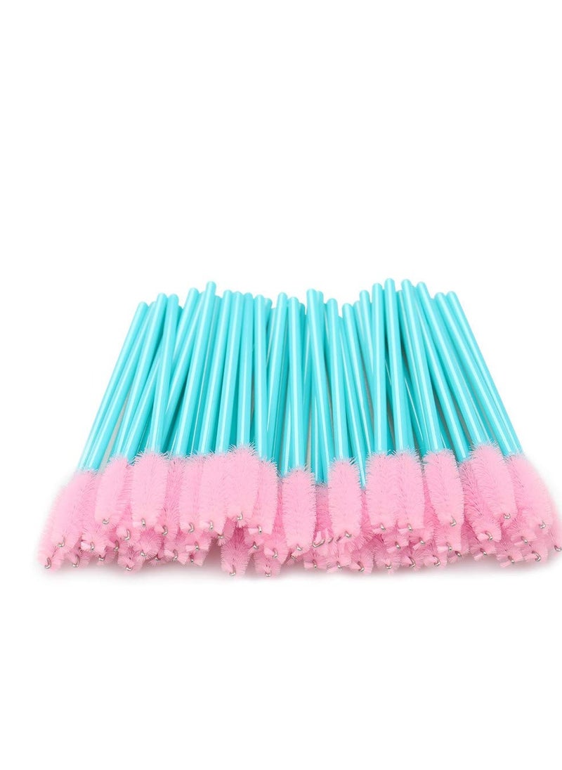 300 Pack Disposable Mascara Wands Eye Lash Brushes Eyelash Extension Tool Makeup Brush Kit, Blue/Pink