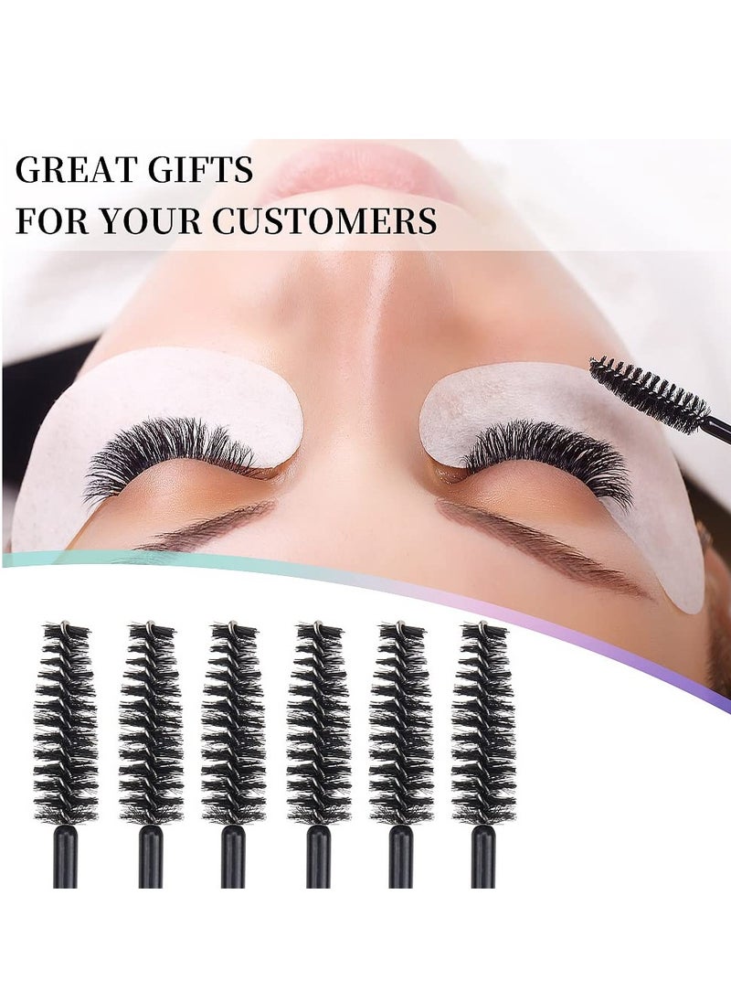 100 Pack Mascara Wand Eyelash Brush Disposable Eye Lash Applicator Makeup Tool Kit (Black-Handle100pcs)