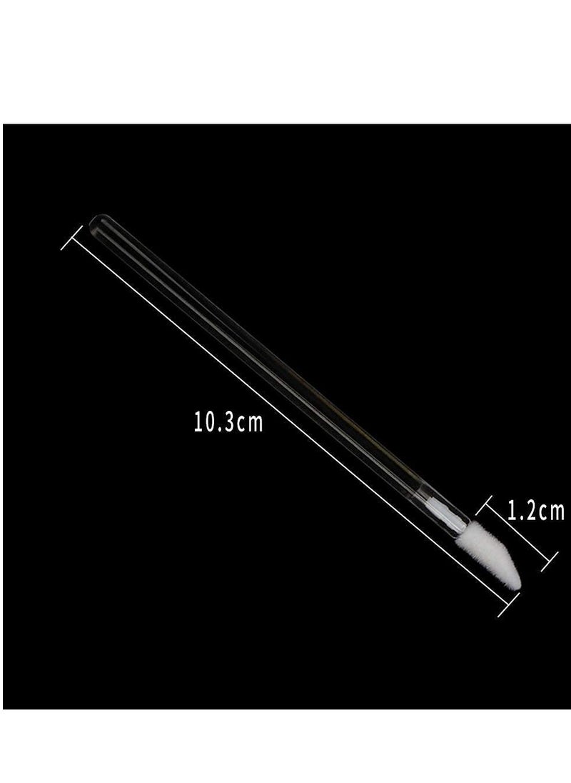 300 Pieces Disposable Lip Brushes Premium Lipstick Gloss Wands Applicator Makeup Tool Kits, Clear Handle