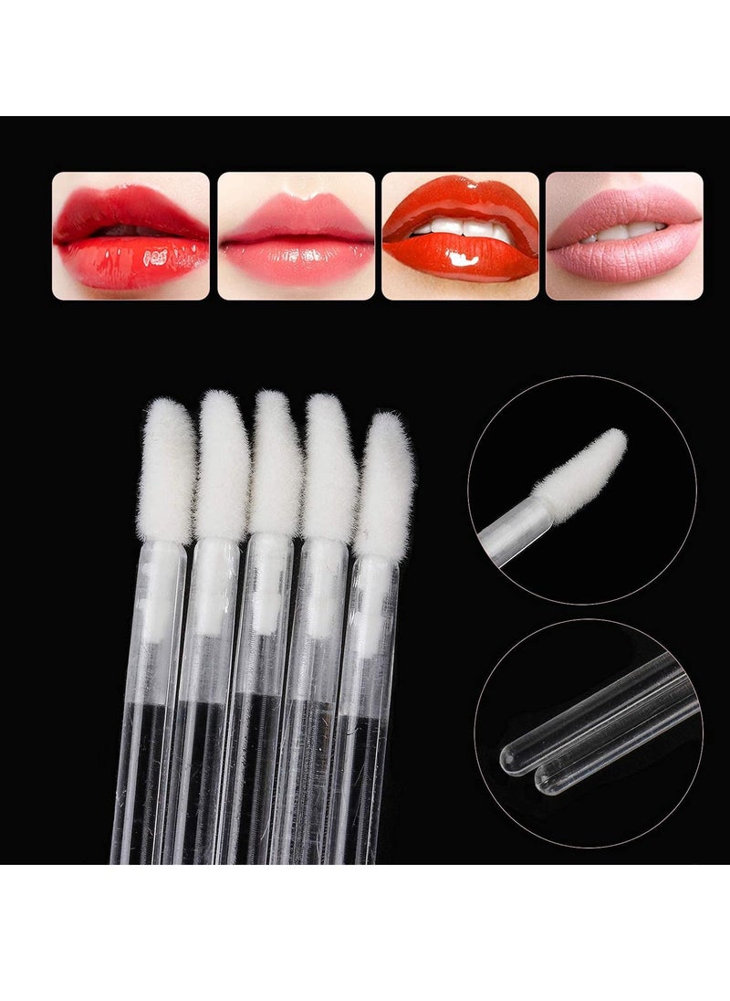 300 Pack Lip Gloss Applicators Disposable Lipstick Wands Bulk Lip Brush Makeup Tool Set (Clear-300pcs)