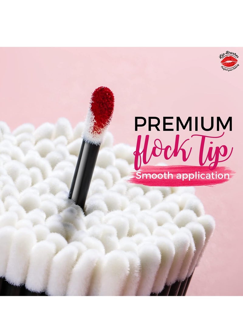Teenitor 600 Pcs Disposable Lip wands Lip Applicators Disposable, Lipstick Testers Wands Lint Free Applicators for Makeup Lip Brushes Wands Makeup Beauty Tool Black