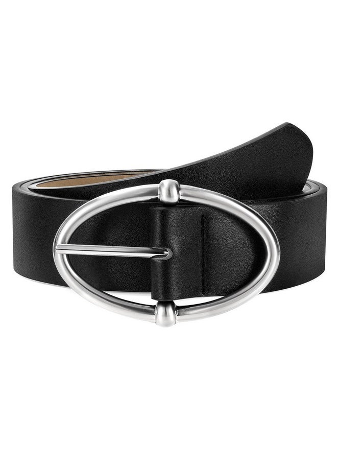 Women Leather Belt Fashion Leather Waist Belt For Jean Dress With Gold/Silver Buckle