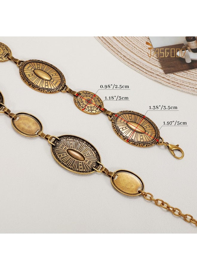 Metal Concho Belt For Women Western Cowgirl Boho Waist Chain Belts For Dresses Jeans Country Concert Belt, C-Retro Gold