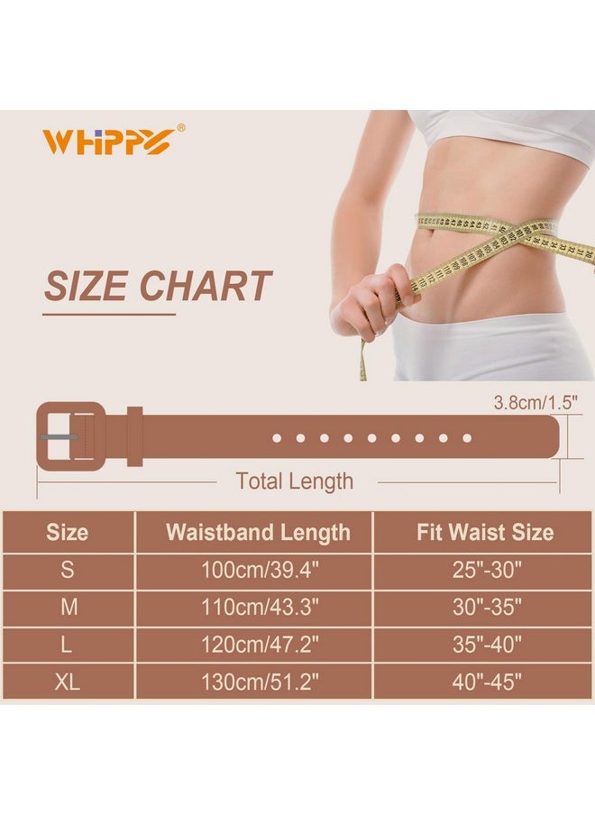 Women Leather Belt Candy Color Fashion Square Buckle Belt Ladies Belt For Jeans Pants Dresses, Black, L