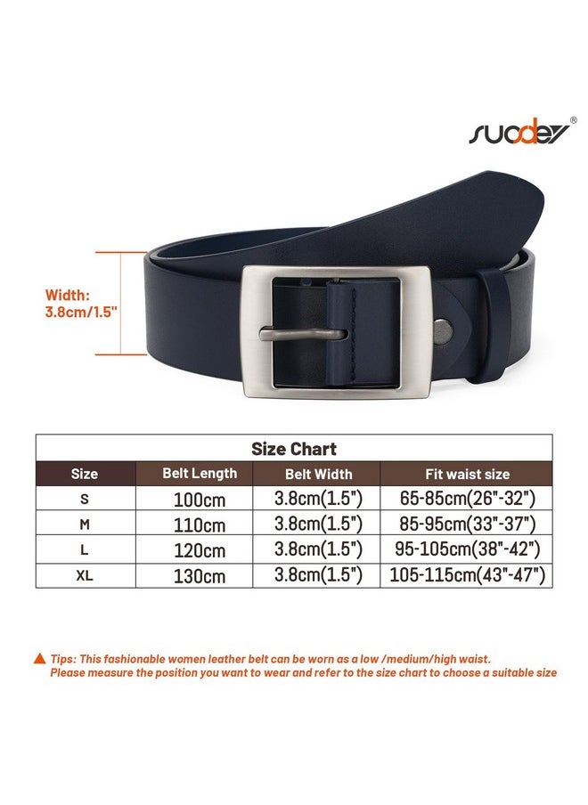 Fashion Womens Leather Belts,Wide Waist Belt With Pin Buckle For Jeans Pants Dresses,1.5