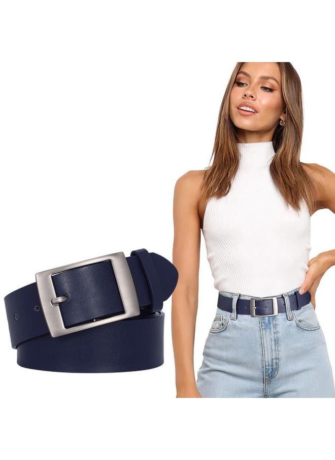 Fashion Womens Leather Belts,Wide Waist Belt With Pin Buckle For Jeans Pants Dresses,1.5