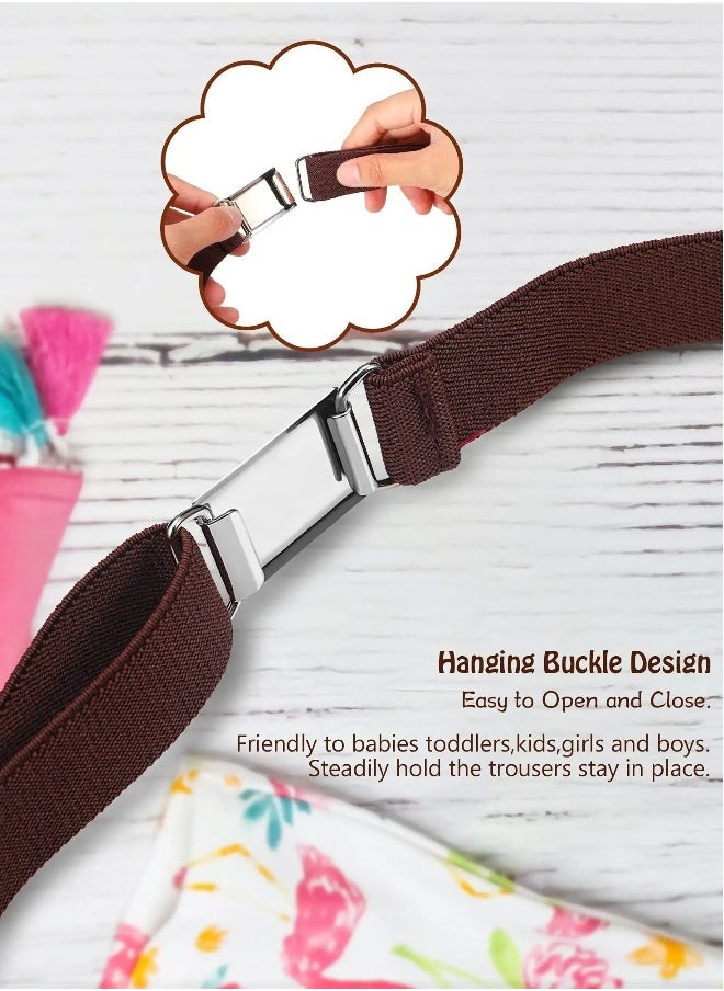 3 Pieces Kids Magnetic Belt Adjustable Fashion Belt with Magnetic Buckle for Boys and Gilrs