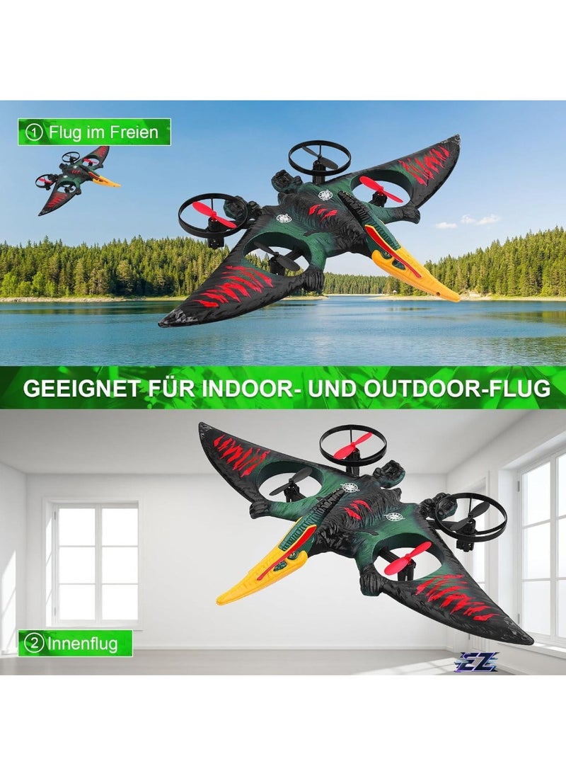 RC Aeroplane 2.4GHz Remote Controlled Aeroplane L0713 Quadcopter, Floating Fighter Aircraft RTF for Beginners, Children & Adults, USB Charging, Green – Easy to Fly, Fun for All Ages