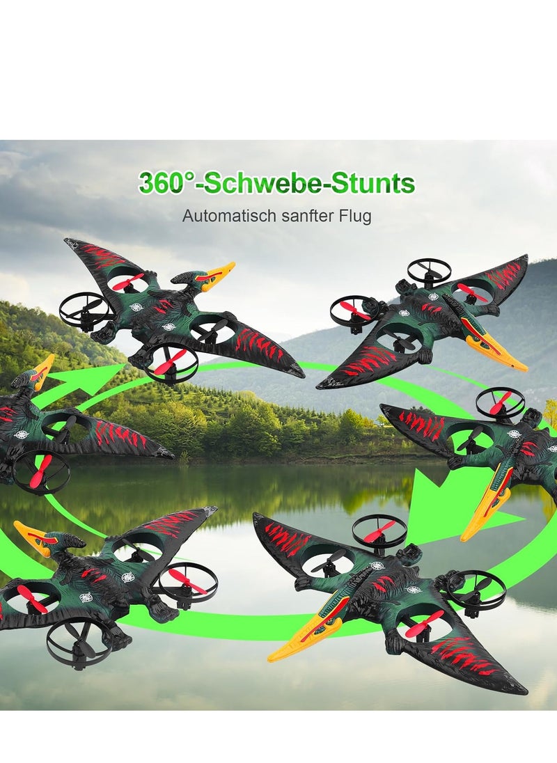 RC Aeroplane 2.4GHz Remote Controlled Aeroplane L0713 Quadcopter, Floating Fighter Aircraft RTF for Beginners, Children & Adults, USB Charging, Green – Easy to Fly, Fun for All Ages