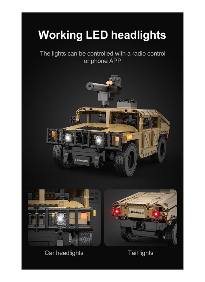 CaDA Remote Control Car Toy Building Blocks Humvee Off-roader(Dual Control) C51202W