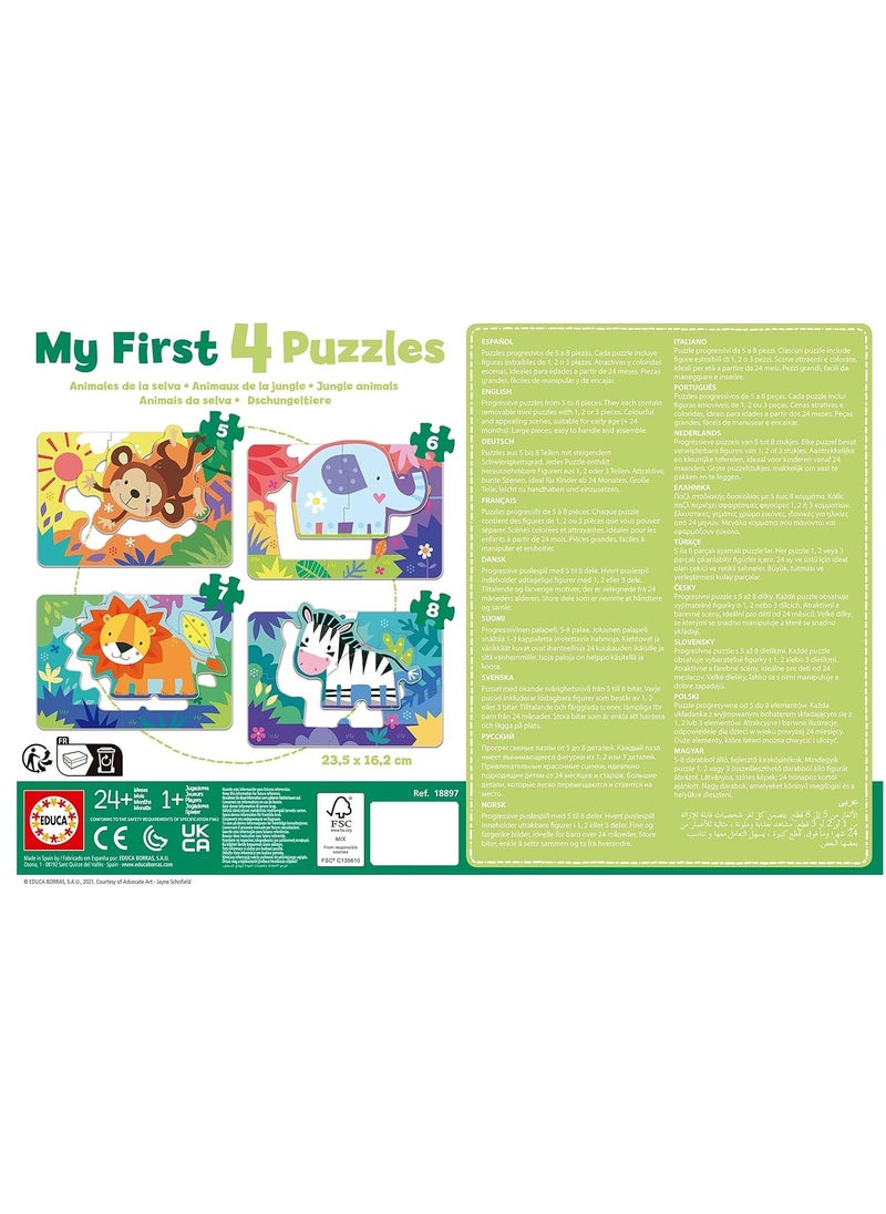 Educa My Jungle Animals 4 Puzzles