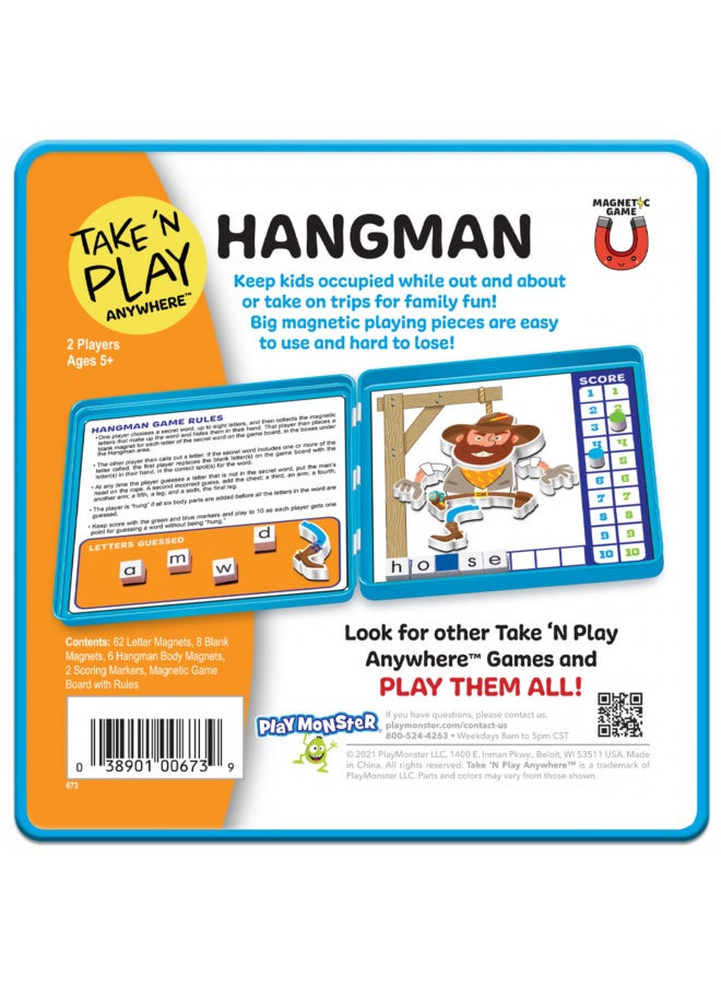 Take N Play Anywhere Hangman Easy to Use, Hard to Lose Fun on the Go Travel Game For Ages 5+