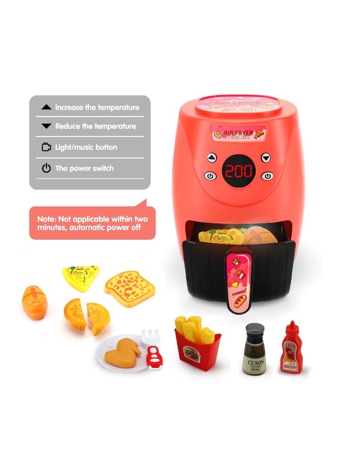 Kids Air Fryer with Play Food, Toddler Toys, Kitchen Cooking Toys Play  Set, Pots and Pans Kids Kitchen Playset, Fake Play Kitchen Toys for 3 4 Year Old Girl Boy Gifts