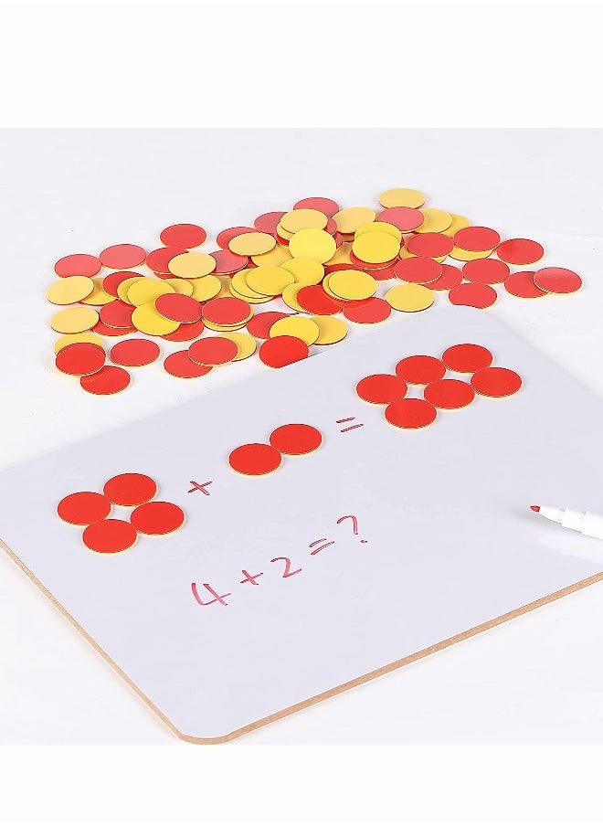 Two Color Counters, 100 pcs, Counters for Kids Math, Counters, Math Counters, Red and Yellow Counters, Math Counters for Kids, Counting Chips, Counters for Math