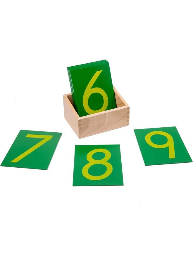 bluejw Wooden Math Counting,Sandpaper Numbers with Box for Toddlers Kids,Early Development Math Material for Preschool Learning Education Toys,Sensory 0-9 Cards Montessori Flash Cards