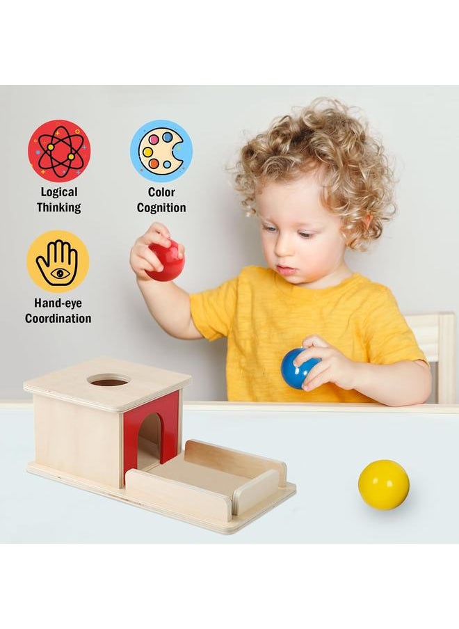 bluejw Wooden Toy for 6-12 Month Baby 3 Balls,Sorting and Stacking Colorful Learning Education Toy for Toddler Kid 1-2 Year Old, Preschool Girl and Boy Gift(Full Size Typical)