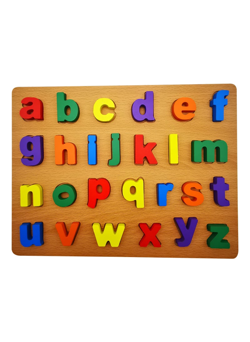 Wooden ABCD Letter Puzzle Toy, Educational Wooden Alphabet Puzzle Capital & Small Letters (2 packs)