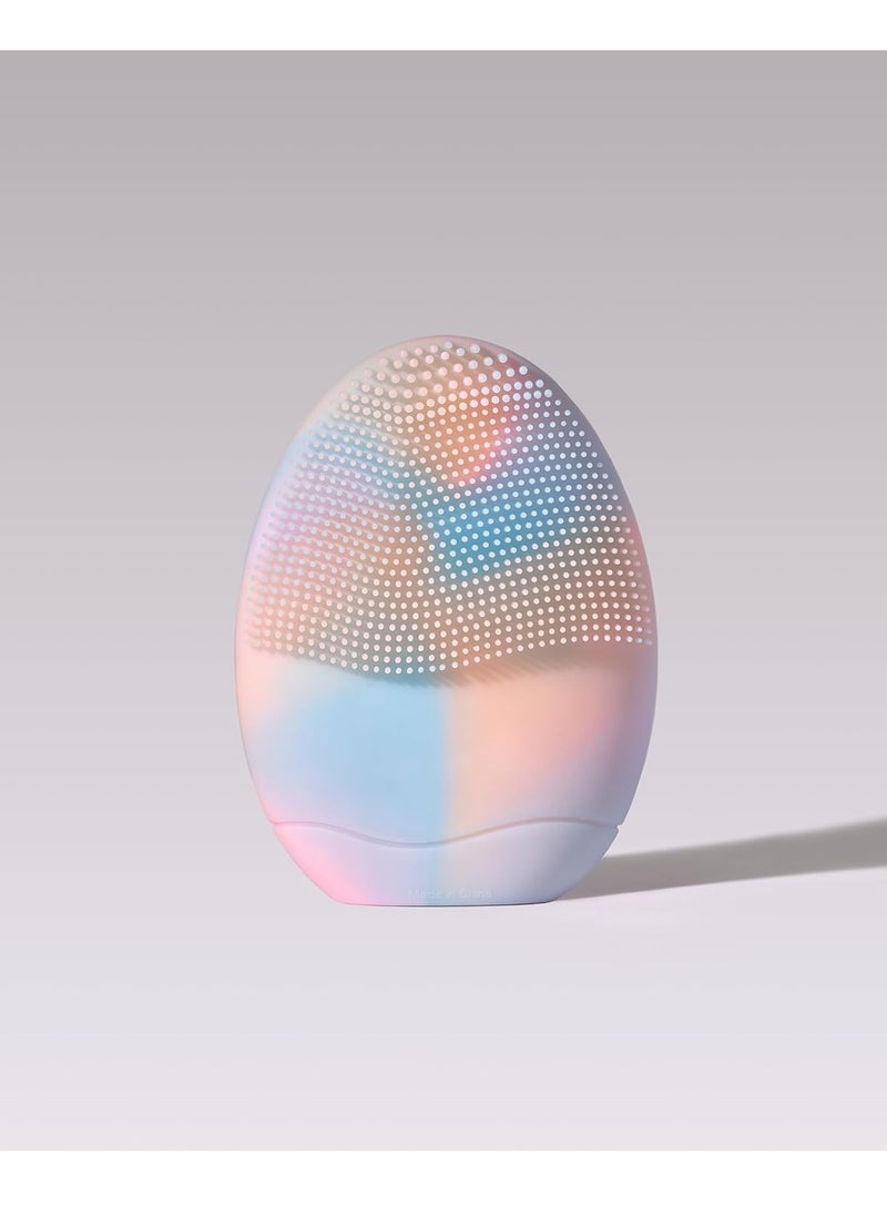 LOLLIPOP Palm Size Dual-Sided Silicone Face Exfoliator, Face Scrubber, Synthetic Face Brush Cleanser, Facial Cleansing Brush for Massager Rainbow