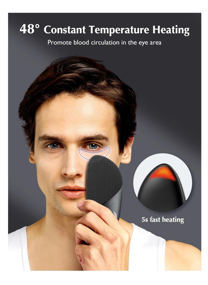 COSLUS Facial Cleansing Brush Silicone Face Scrubber: Waterproof Rechargeable Face Wash Brush, 4 Cleansing Modes, Electric Face Exfoliator for Men Women Cleaning, Exfoliating, Massaging