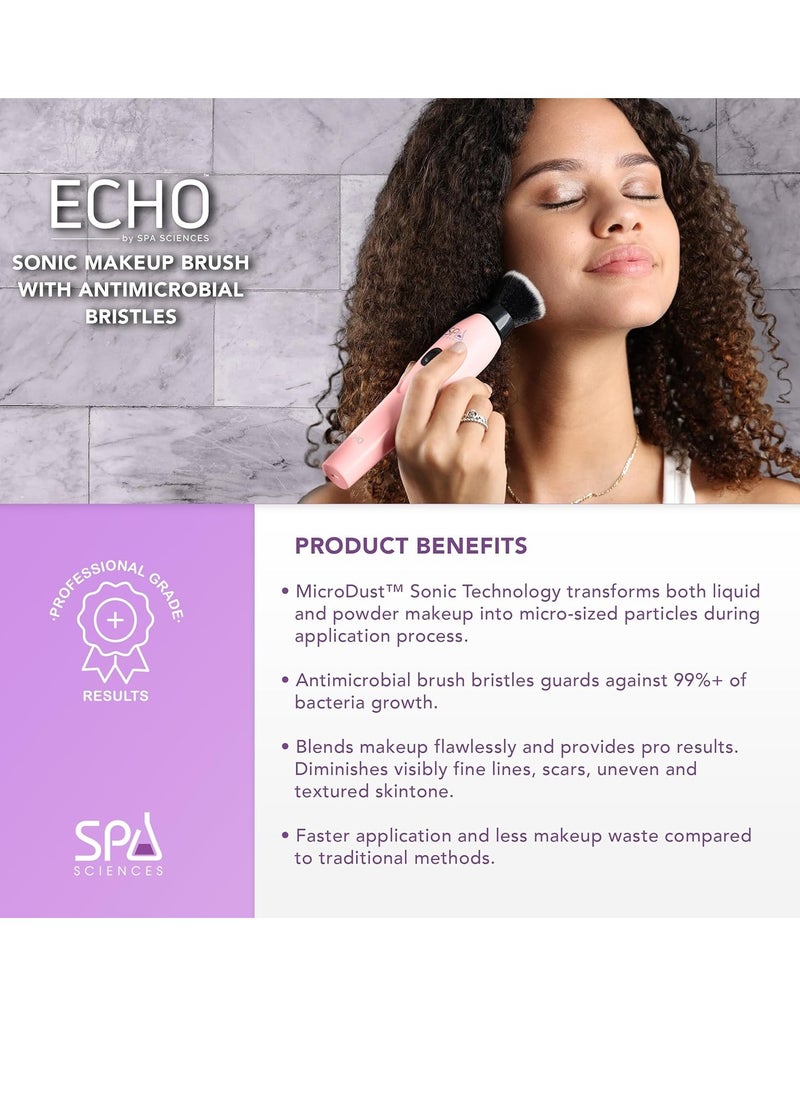 Spa Sciences ECHO - Makeup Brush for Flawless Blending, Contouring, Highlight & Airbrush Finish - 3 Speeds - Rechargeable