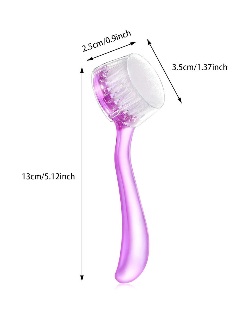 6 Pieces Facial Cleansing Brush Soft Bristle Facial Brush Scrub Exfoliating Facial Brush with Acrylic Handle, Face Wash Scrub Exfoliator Brush for Face Care Makeup Skincare Removal