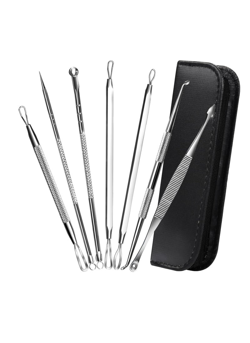 Teenitor 7 in 1 Pimple Popper Tool Kit Blackhead Remover Tools Blackhead Extractor, Pimple Extractor Pimple Popper Tool Zit Popper Tool Acne Tools Comedone Extractor Black Head Remover for Face